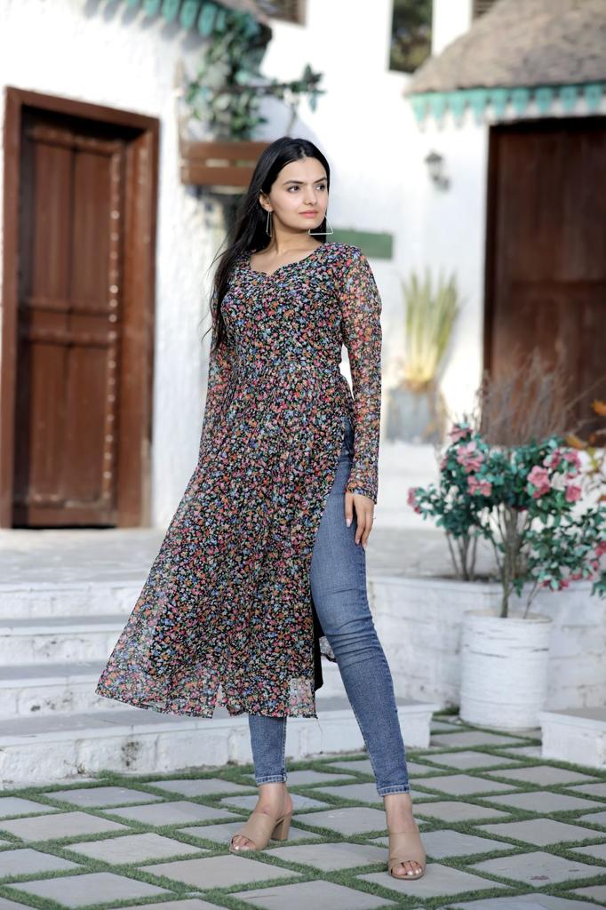 KA 1039 Digital Printed Designer Kurtis Catalog